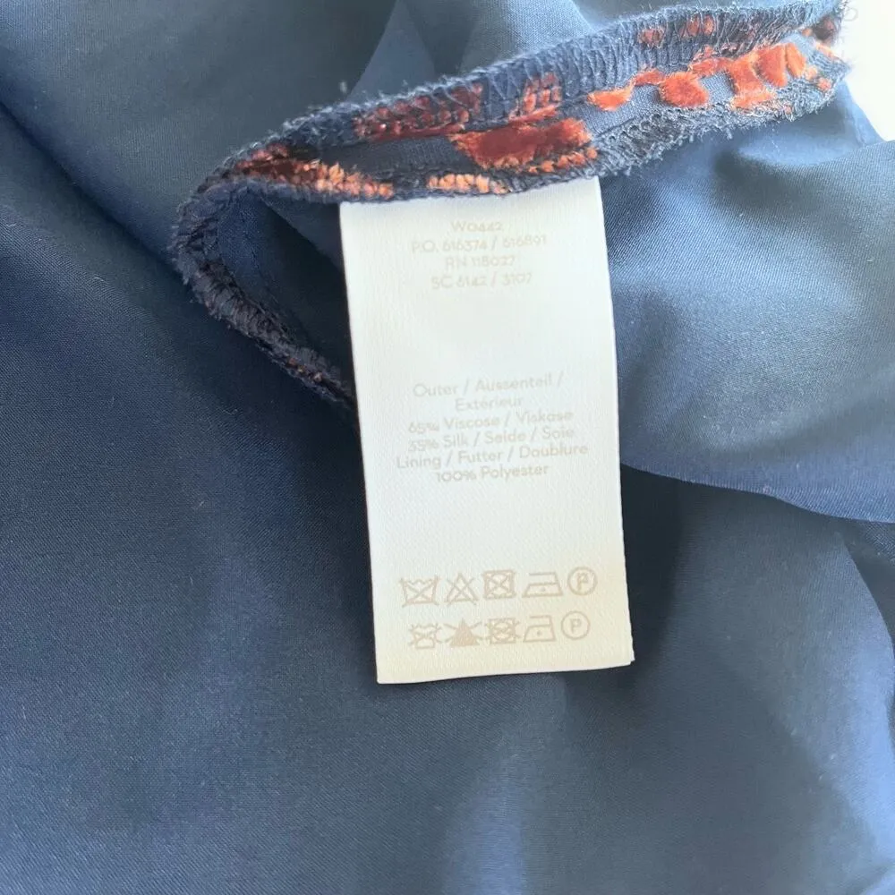 Boden black georgette brown velvet animal print silk blend midi dress 2P - Image 11