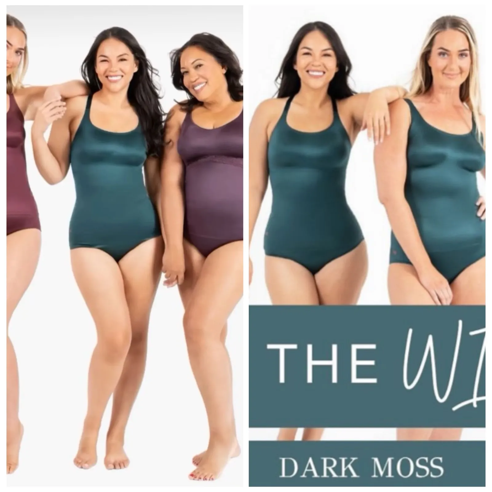 NWT Ruby Ribbon Simply Smooth Pocket Cami Tank Dark Moss Size 50 Green - Image 2