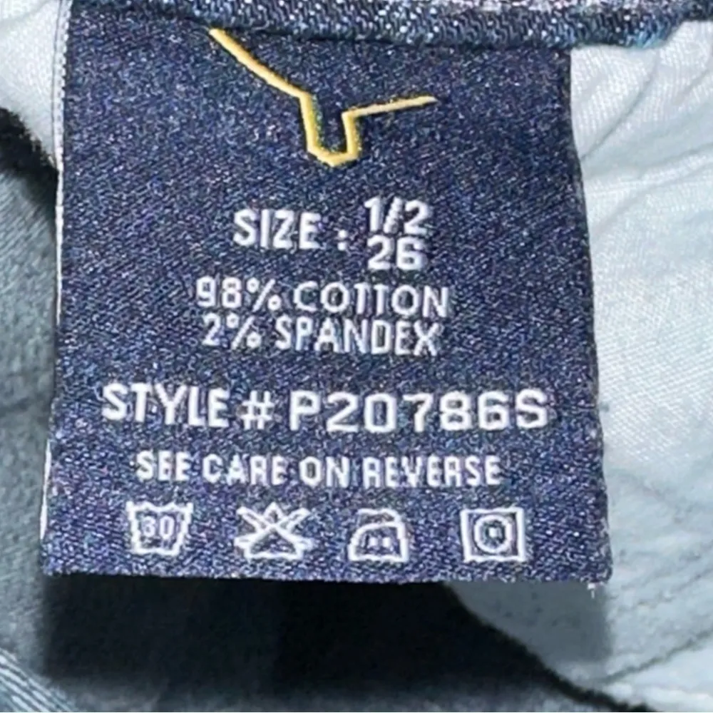 Vigoss Studio Denim Women’s 26 Blue Wash Crystal Embellished Slim Straight Jeans - Image 7