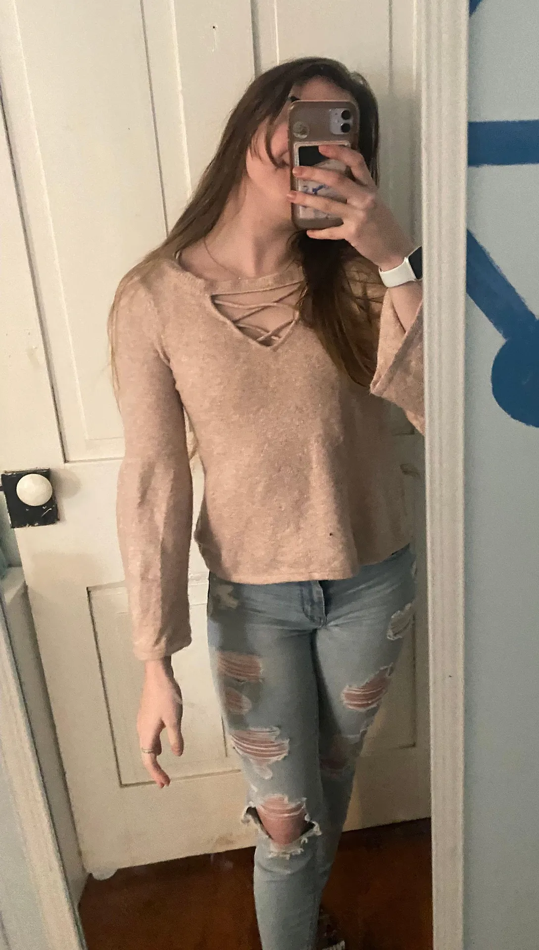 American Eagle Pink Sweater - Image 2