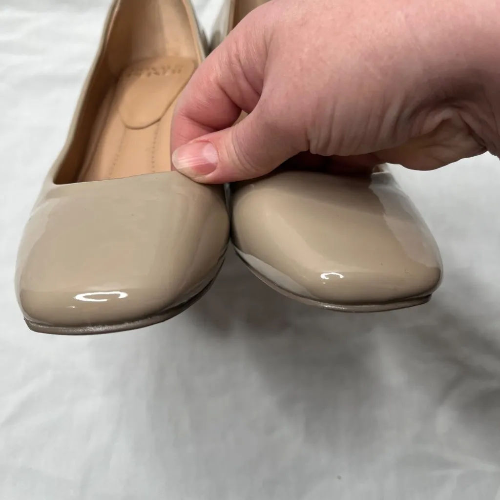 Donald Pliner Women Audry Patent Leather Block Heel Pumps Size 7.5M Taupe - Image 9