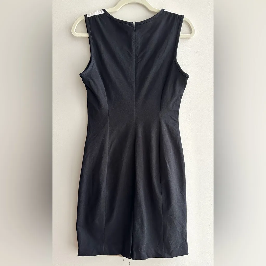 Banana Republic Sloan Colorblock Sheath Dress, Black/White/Tan, Size 4 - Image 14