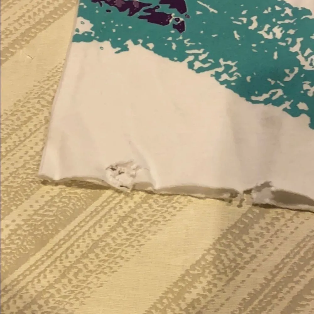 Prince Peter Retro Coffee Cup Print Rip Crop Tee White Size undefined - Image 4