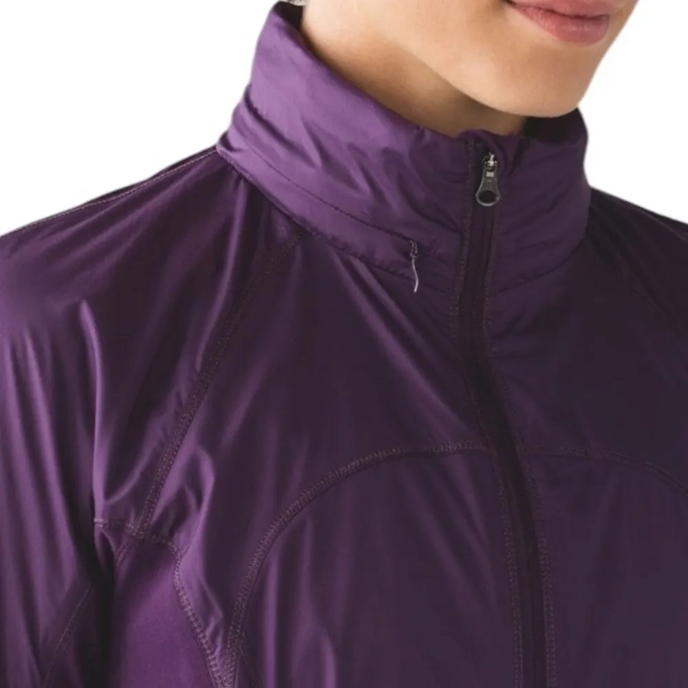 Lululemon Rush Hour Hooded Jacket Darkest Magenta Size 6 - Image 3