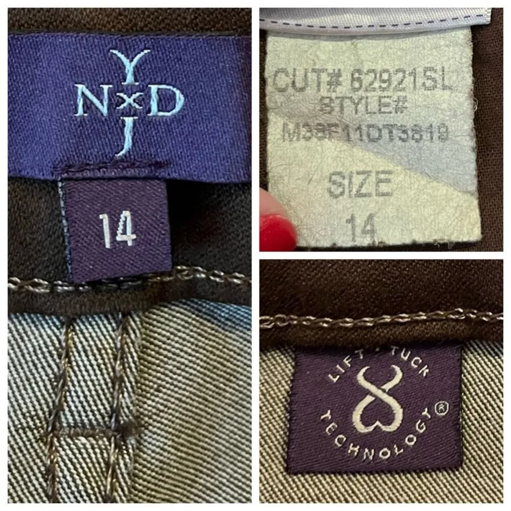 NYDJ Women’s Jeggjng Jeans Slim Ankle Slimming Stretch Brown Caribou New Size 14 - Image 6