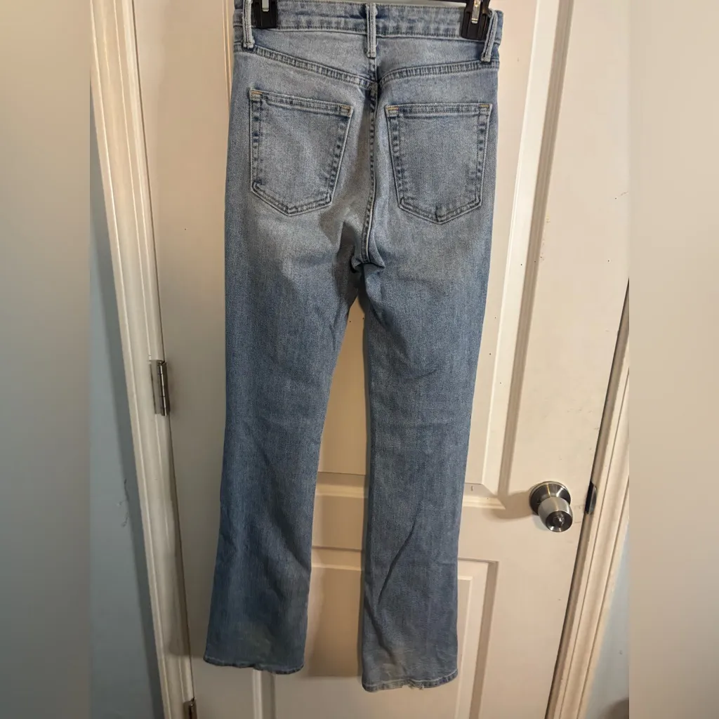 Just Black denim the Mia Light Blue bootcut flared Jeans size 24 EUC - Image 4