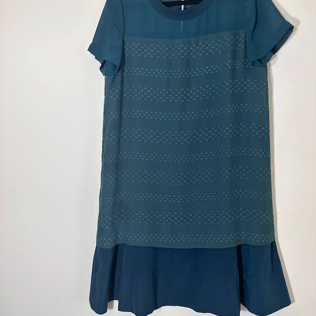 Madewell Slow beat deep teal shift dress size M - Image 4