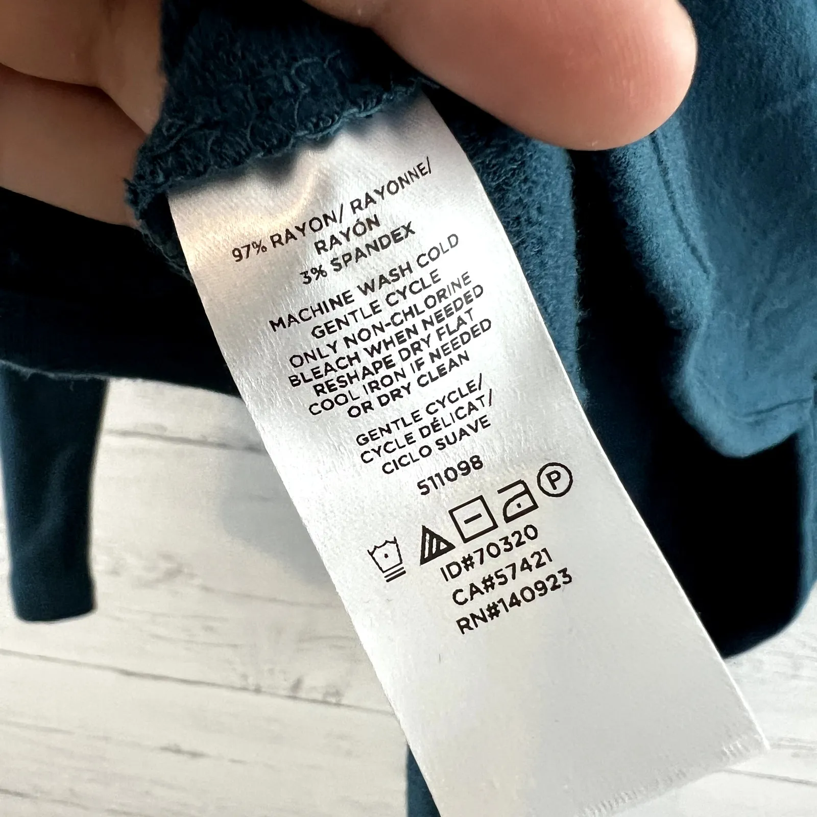 Lou & Grey Loft Dark Teal Long Sleeve Jersey Knit Top Size XS - Image 6