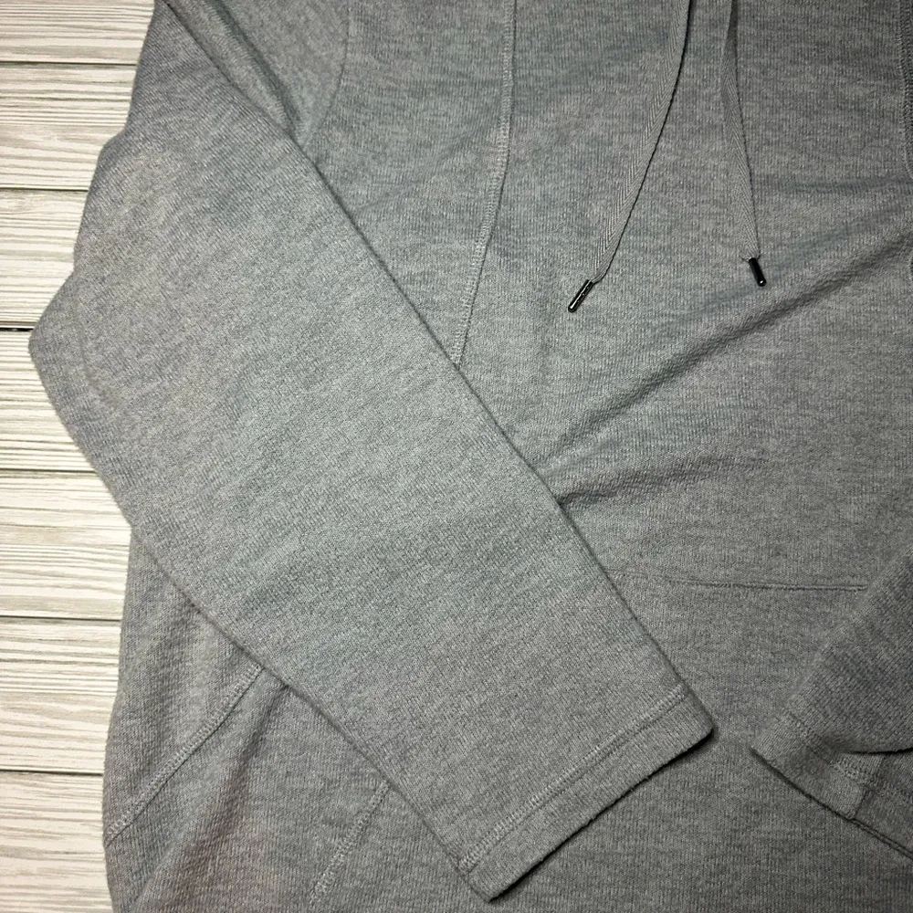 St John’s Bay Gray Pullover Drawstring Hoodie Sweatshirt - Image 2