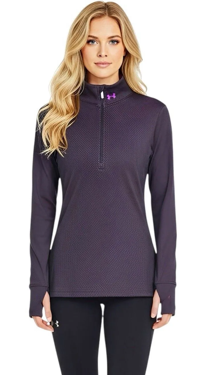 Under Armour Womens Top Small Activewear Gym Training Running Crossfit Jogging Purple - Image 1