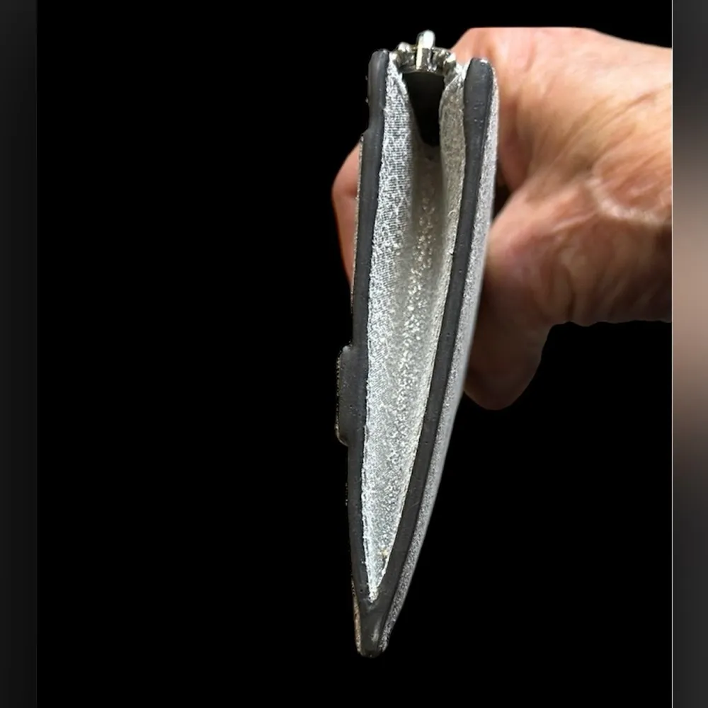 Antonio Melani Silver RFID Credit Card Wallet With Zip Pocket, Slip Pocket NWT - Image 4