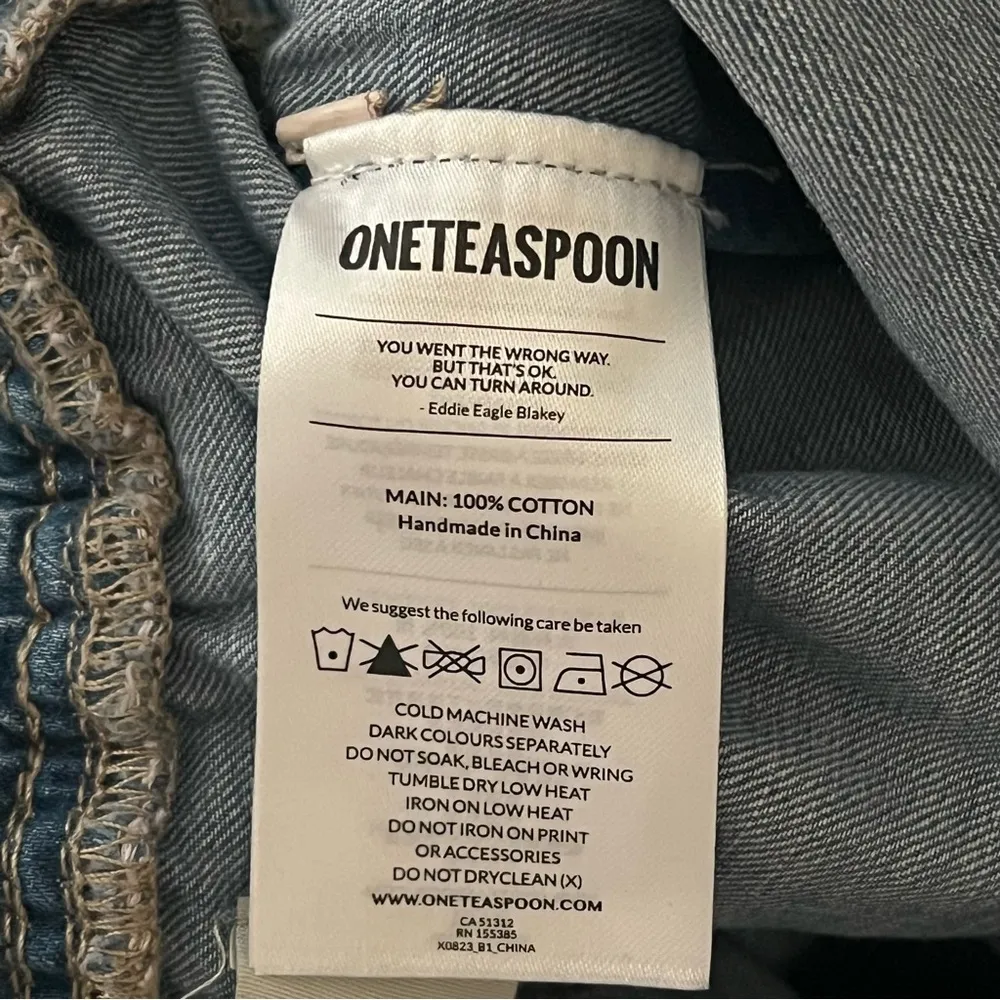 OneTeaspoon Split Seam Harem Jeans, light wash,  Size XS - Image 9