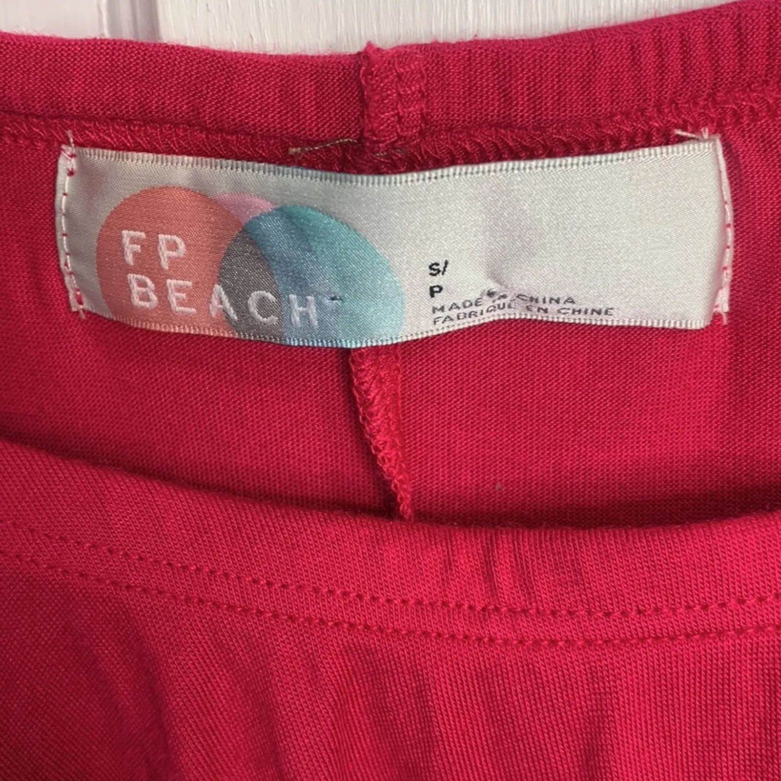 Free People Beach Pretty Lady Off the Shoulder Pink Magenta Top W-490 Sz S - Image 2