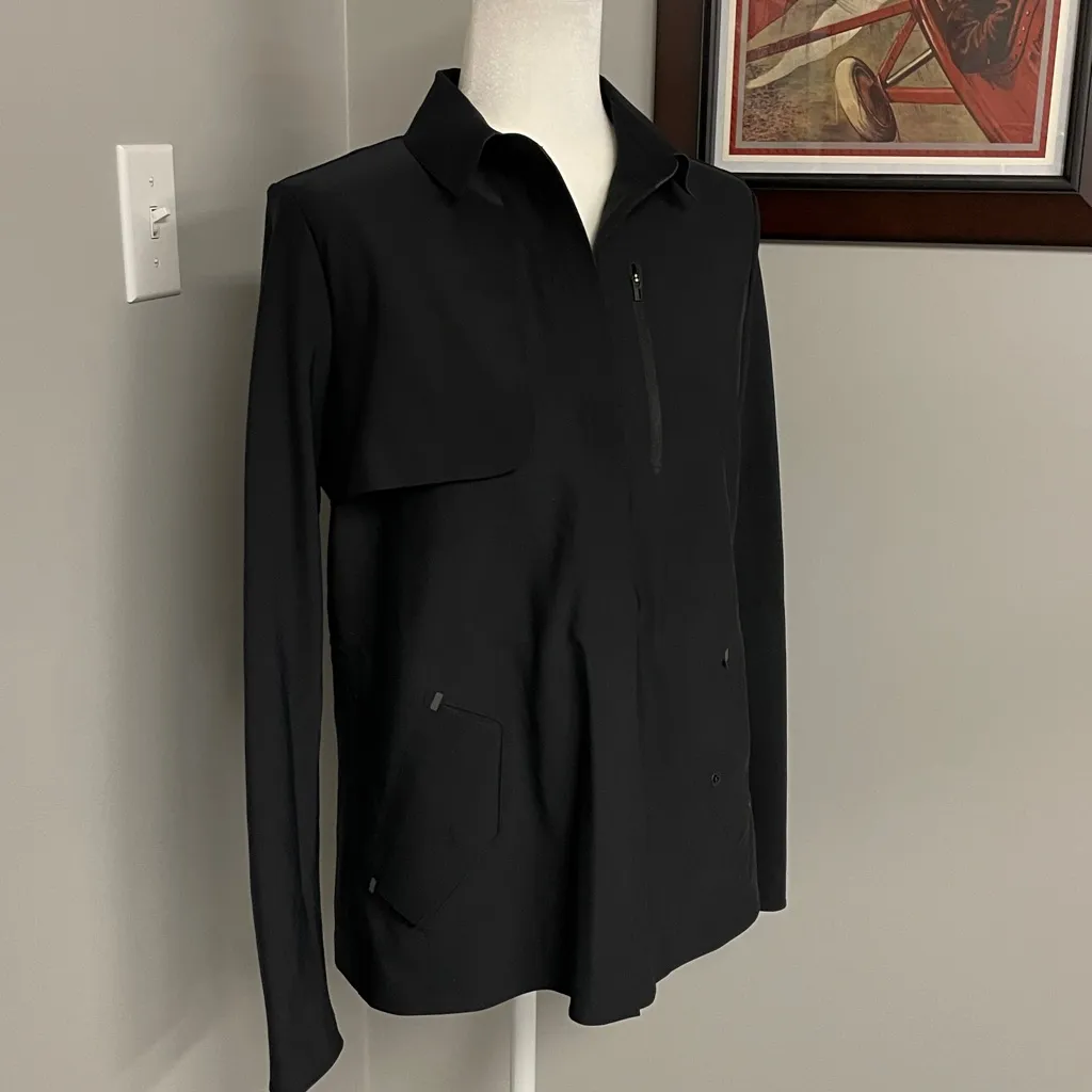 Athleta blazer jacket womens black nylon gorpcore athleisure lightweight size 4 - Image 4