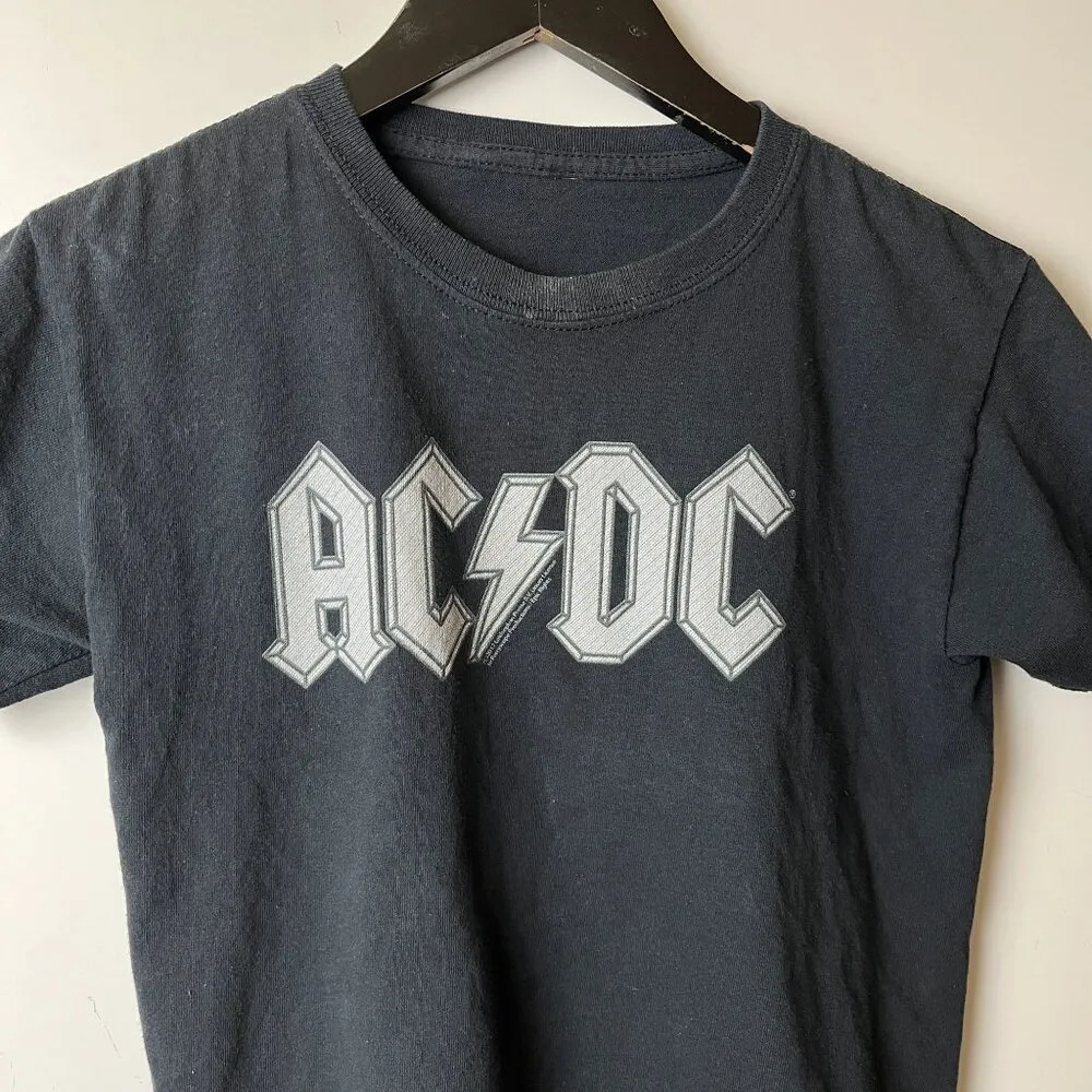 2017 ACDC T Shirt Womens Black Small S Rock Band Music Graphic Tee Cotton Solid - Image 9