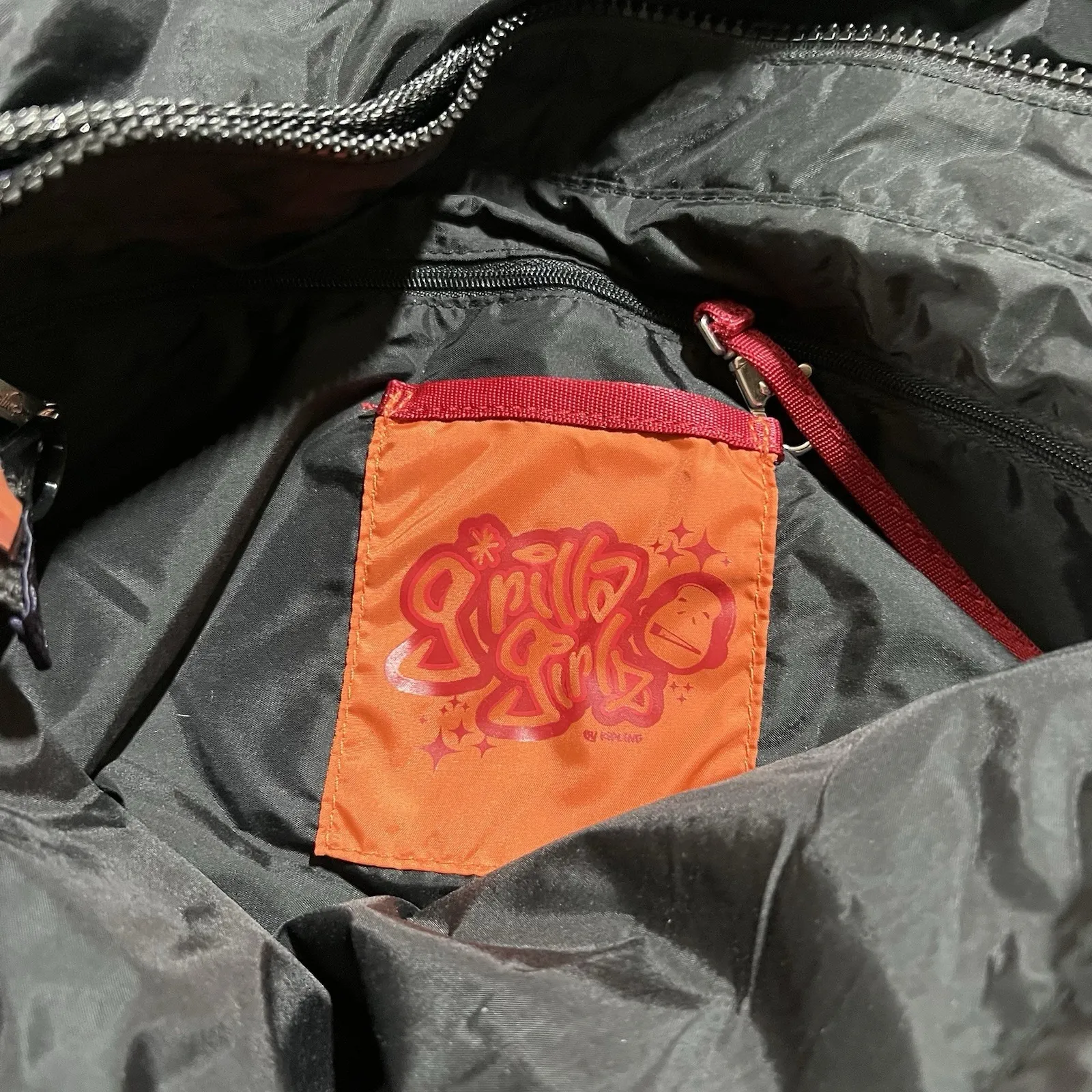 Kipling Messenger Bag Gorilla Girlz Metallic Purple RARE Satin Silver Cross Body - Image 10