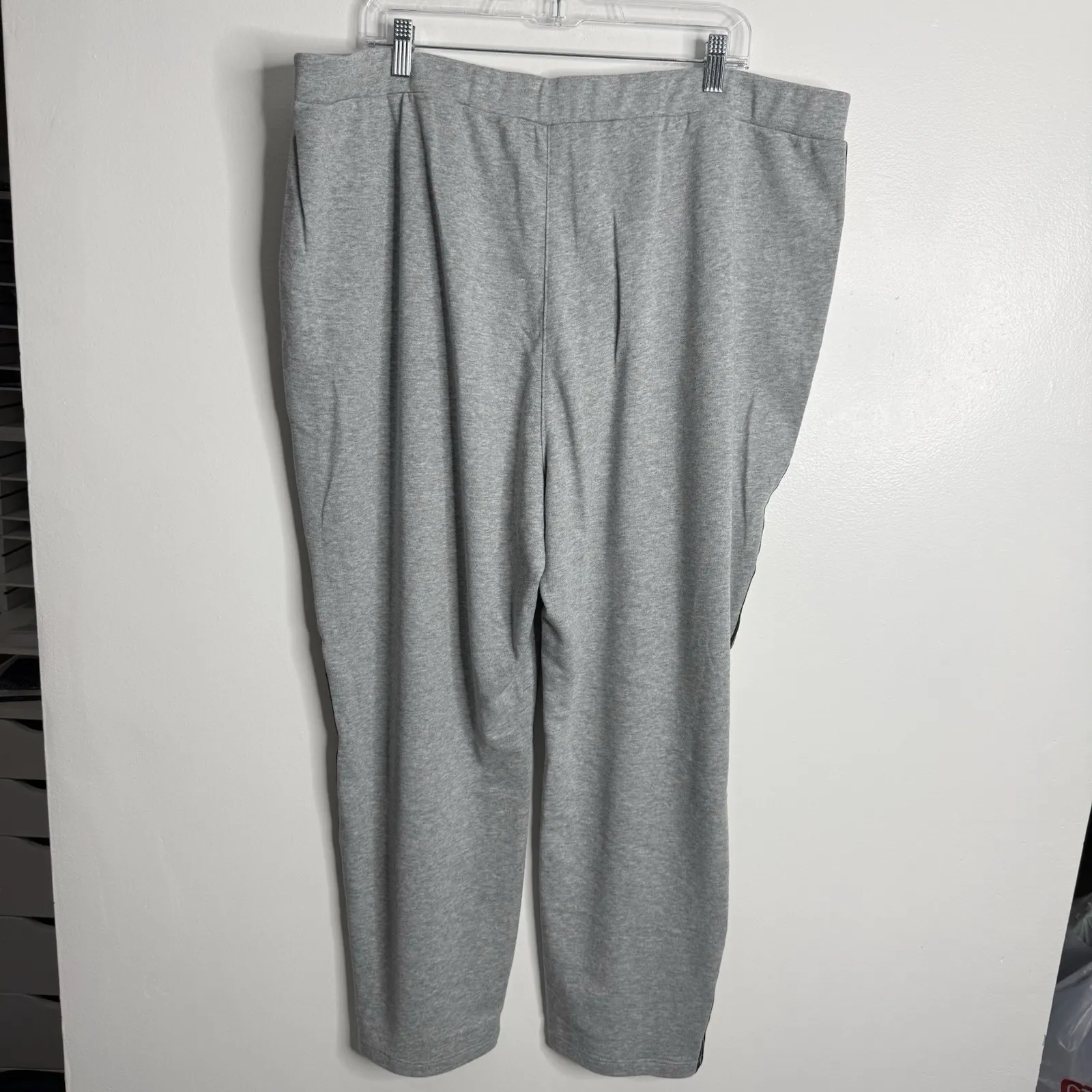 NWOT Susan Graver Weekend Washed Terry Ankle Pants Sweats Gray Size 2X - Image 3