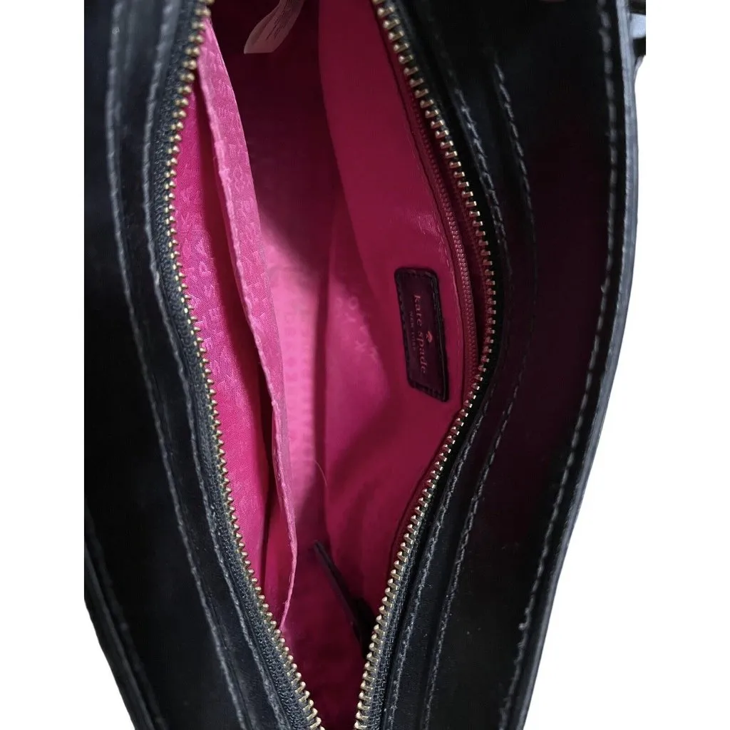 Kate Spade New York Montford Park Smooth Angelica Crossbody‎ Handbag Purse Black - Image 5