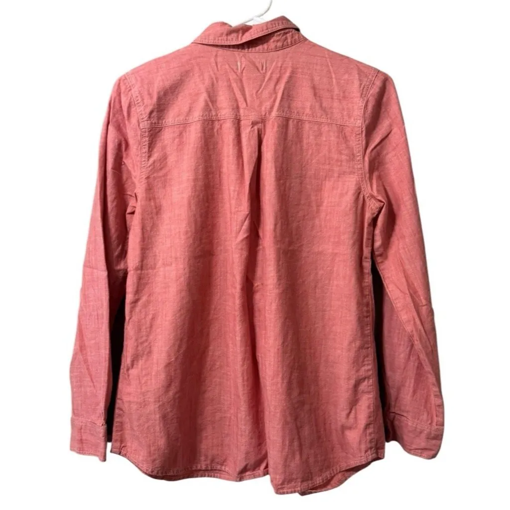 Old Navy Women Size Small Long Sleeve‎ Button Down Shirt Cotton Preppy Classic - Image 2