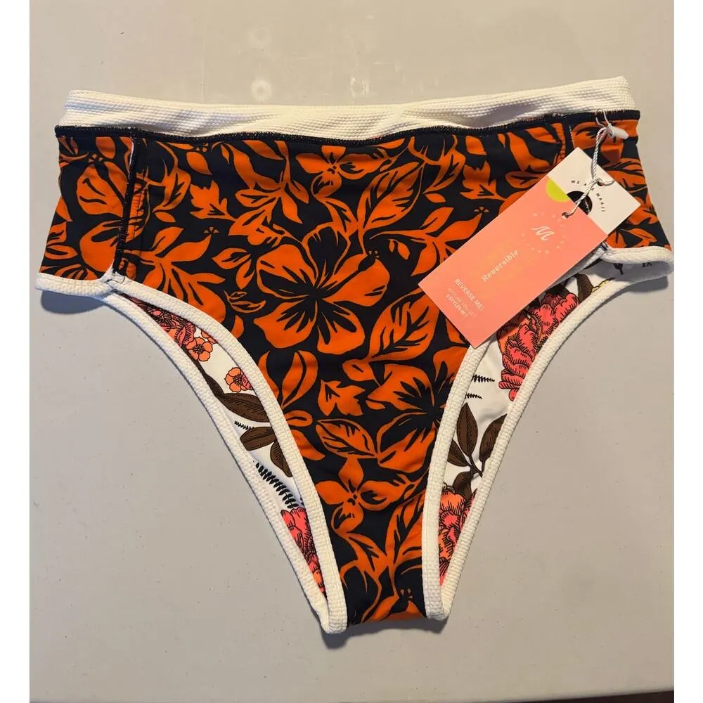 Maaji High Rise Classic Patterned Reversible Swim Bikini Bottom Large NEW - Image 6