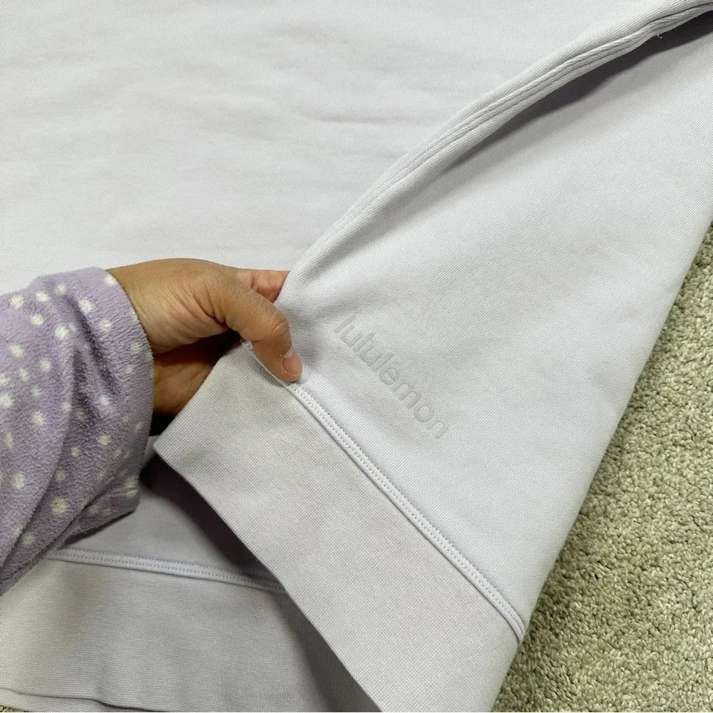 Lululemon Perfectly Oversized Crew Neck Sweatshirt Cotton Terry Lavender Dew 6 - Image 10