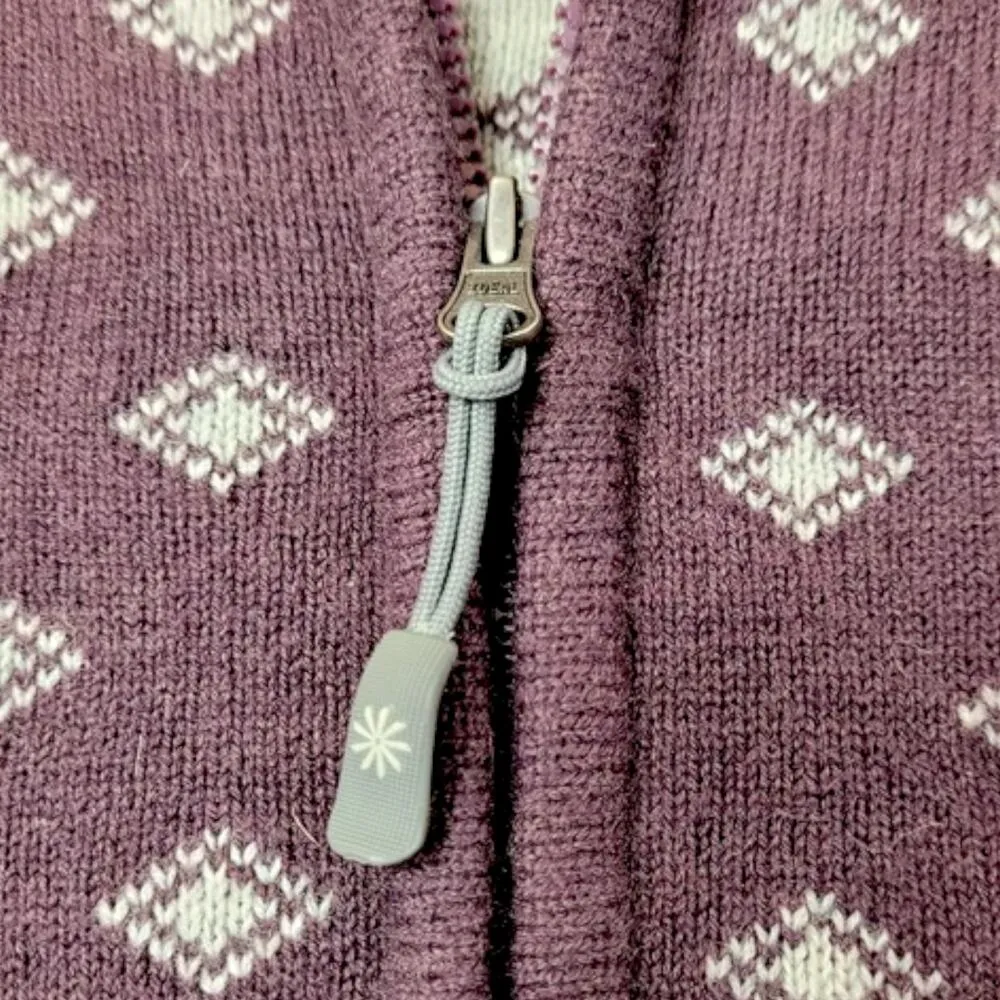 Athleta | Medium | Teton Wool Blend Full Zip Nordic Cardigan Sweater Knit Jacket - Image 4