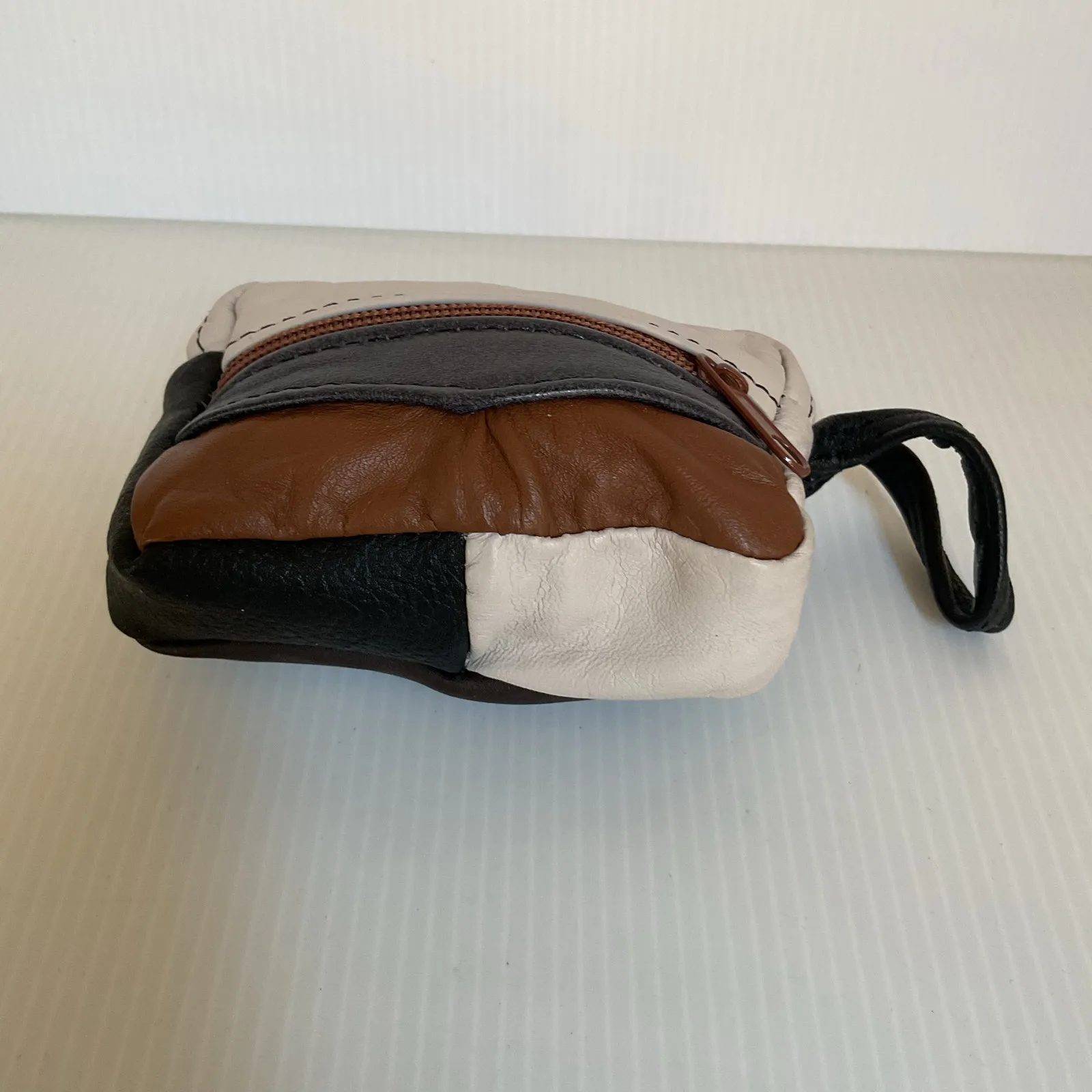 Patchwork Mexican Leather Coin Purse / Monedero de Piel Mexicana Patchwork Black - Image 4