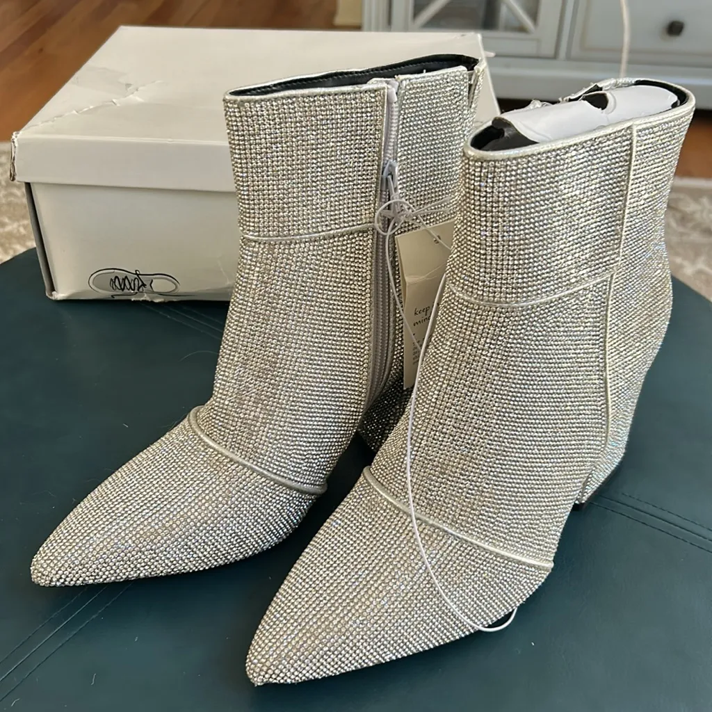 NWT A New Day Women's Silver Ankle Boots 9.5 - Image 8