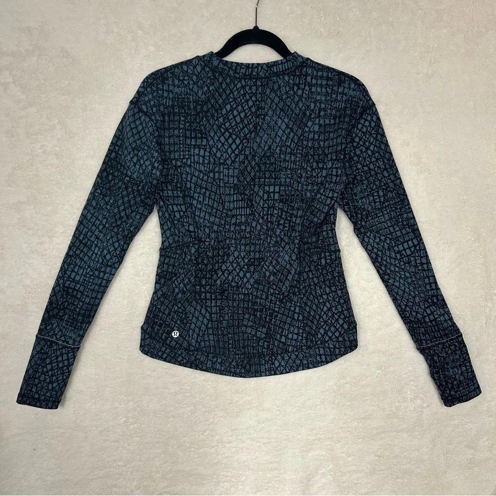 Lululemon Close to Crossing Long Sleeve Shirt Tectonic Jacquard Shipmate Black - Image 7