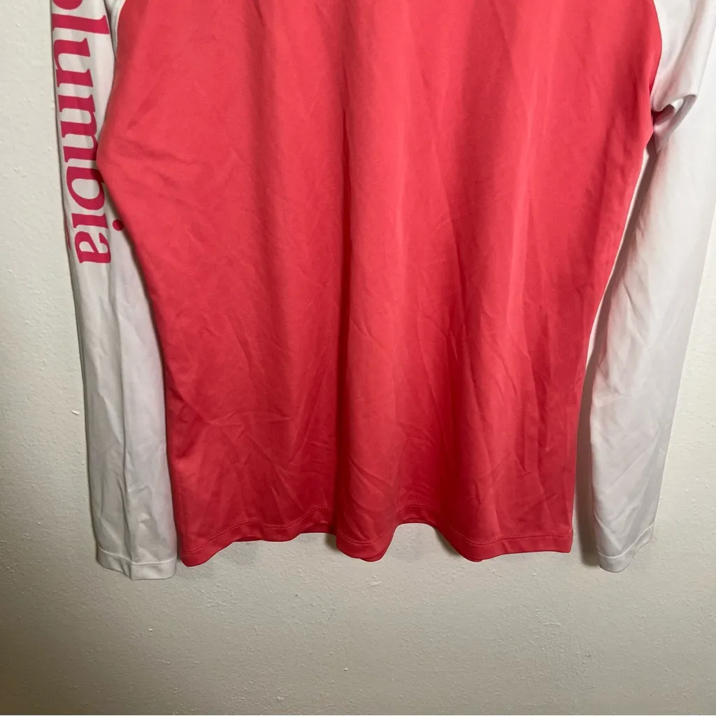 Columbia PFG Tidal II Long Sleeve T-Shirt Pink White M - Image 9