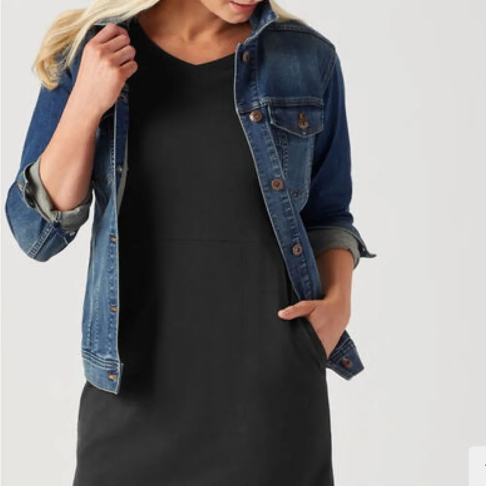 Duluth Trading NoGA Naturale Cotton Short Sleeve Dress, NWOT size L Black Size L - Image 13