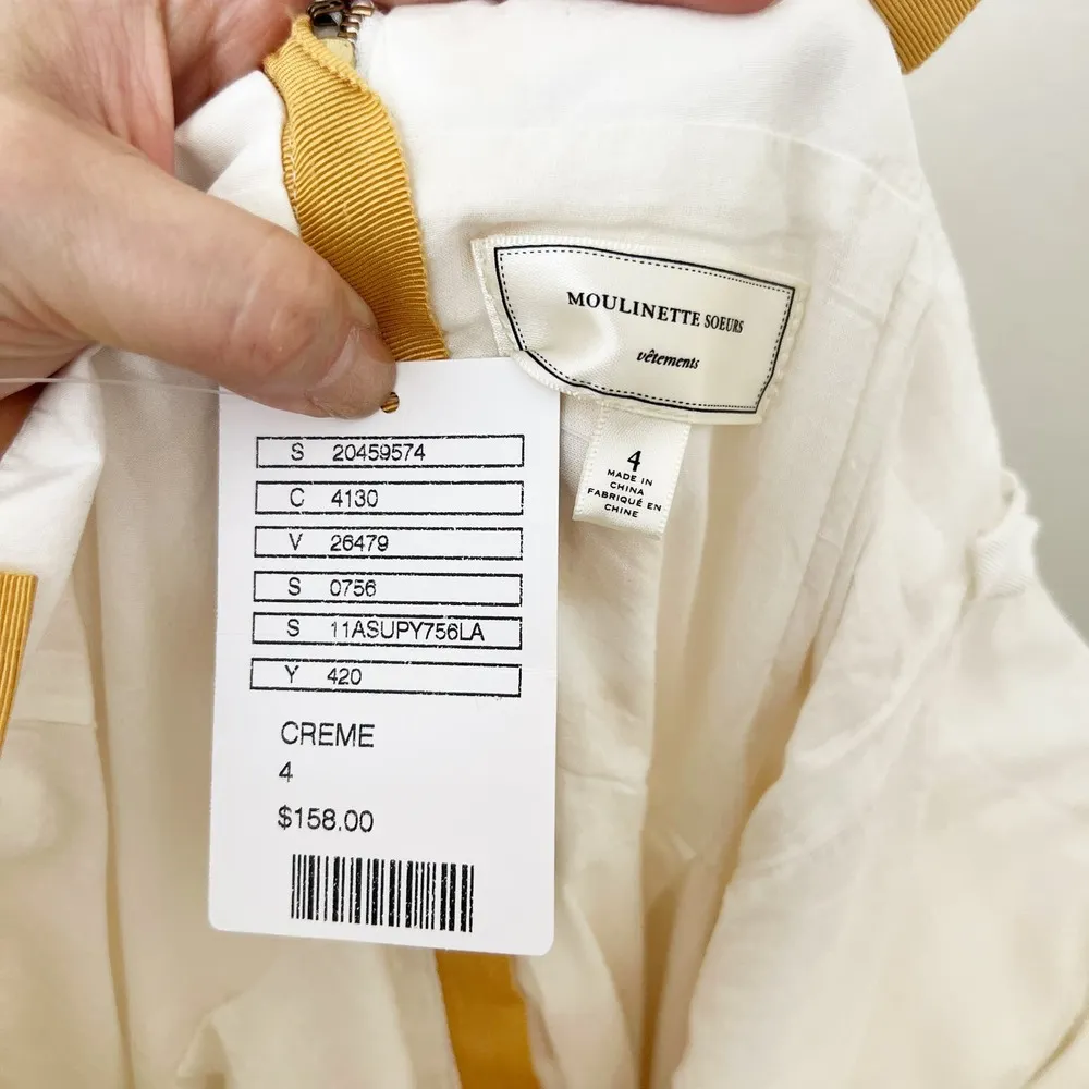 [Anthropologie] Moulinette Soeurs Golden Yellow Striped Fit & Flare Dress Size 4 - Image 11