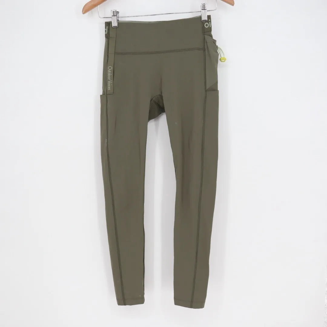 Outdoor Voices All Day Leggings Olive Green Pockets High Rise Workout Size S - Image 2