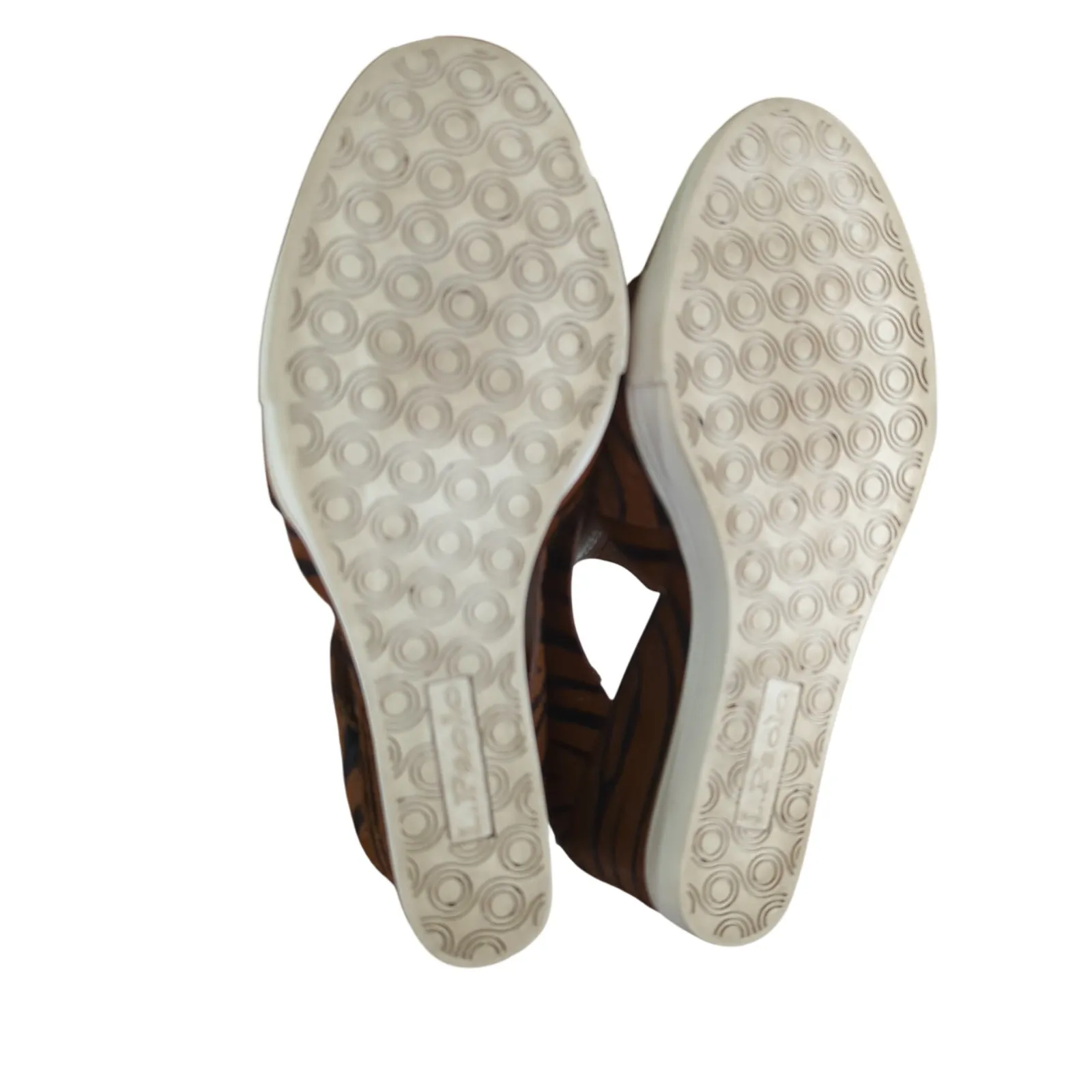 Linea Paolo Faith Wedge Sneaker Calf Hair Women's Size‎ 6.5 Cutout Animal Print Brown - Image 7