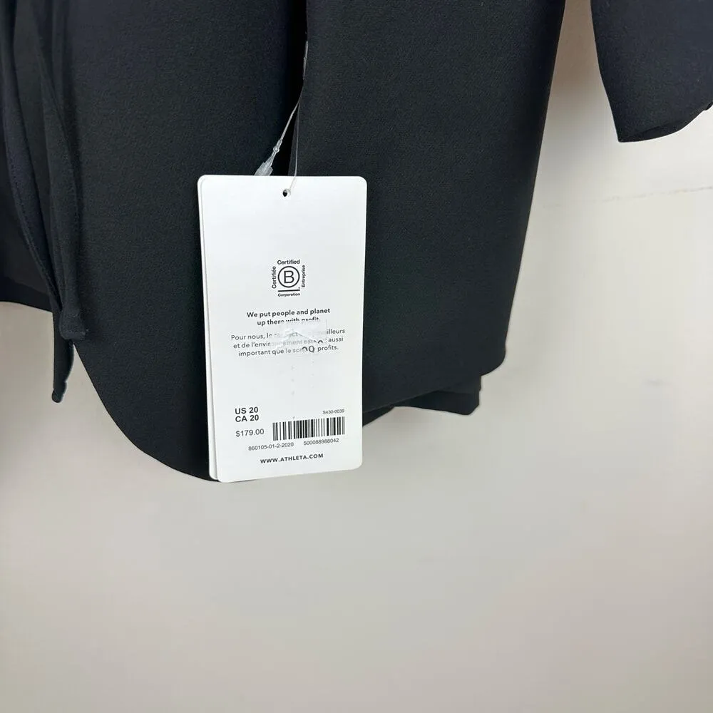 Athleta Endless Primatwill Blazer Jacket Minimalist Open Stretch Black US 20 NWT - Image 10