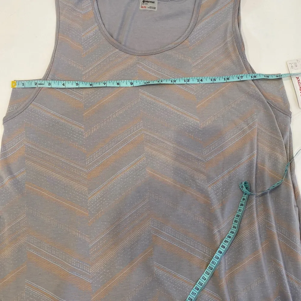 Marmot Steel Onyx Chevron Dot Sleeveless Estel Dress NWT Sz XL Polyester Stretch - Image 13