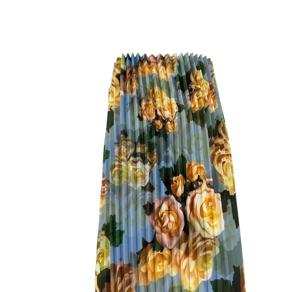 Chi Chi London Floral Print Ruffle Pleated Midi‎ Dress in Blue Curve US 16 - Image 7