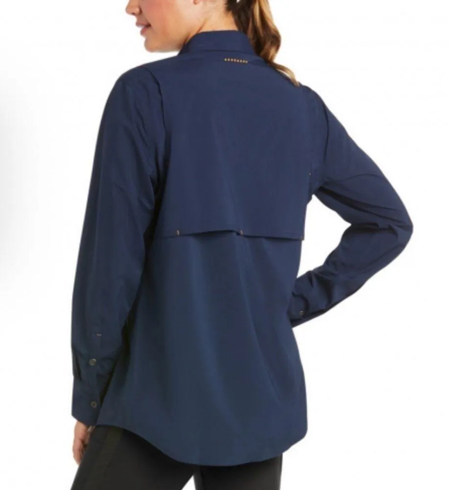 Ariat Navy REBAR MADE TOUGH VENTTEK DURASTRETCH LONG-SLEEVE WORK SHIRT Small - Image 2