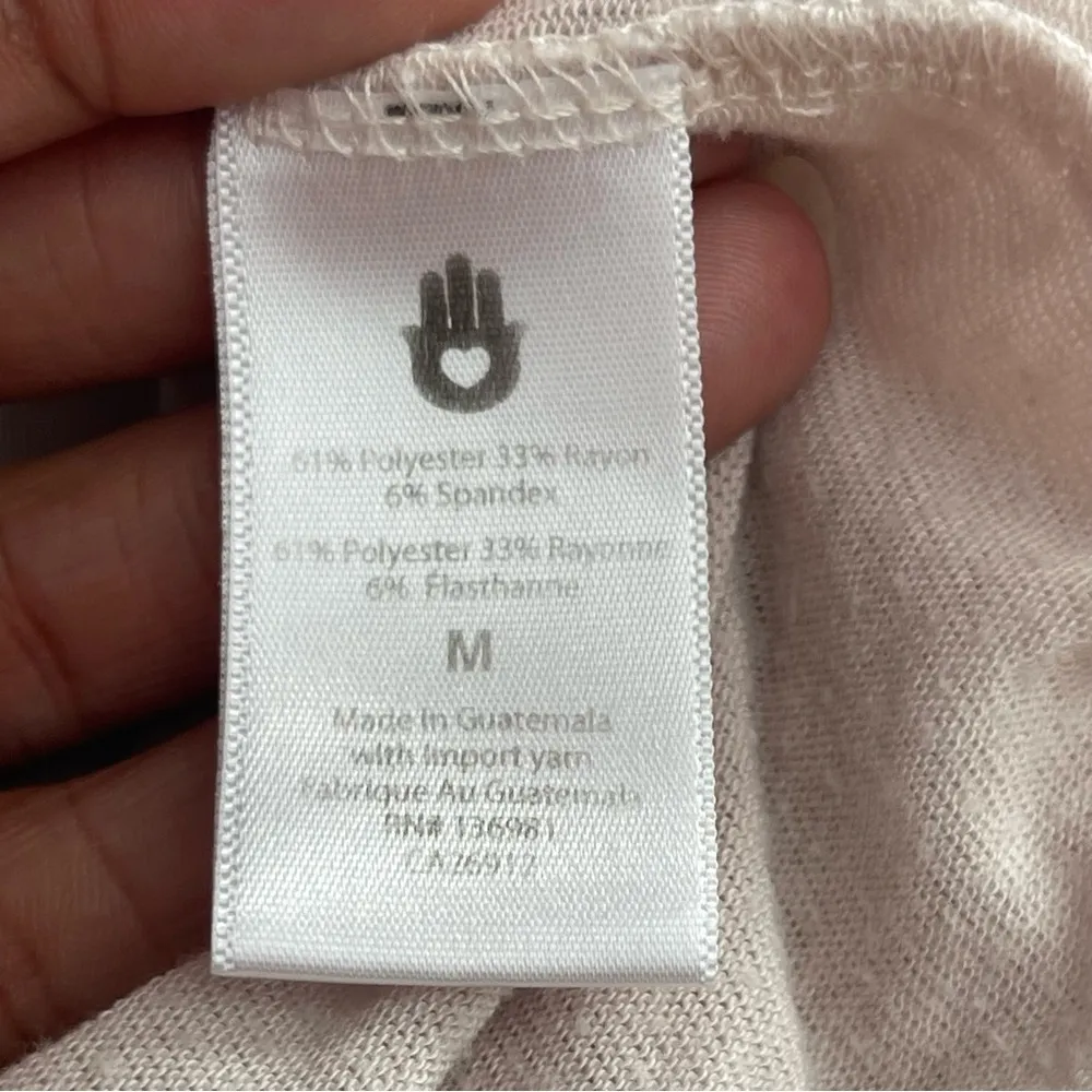 SPIRITUAL GANGSTER | Beige NAMASTE BEACHES Tie Front Muscle Tank Top Sz M - Image 7