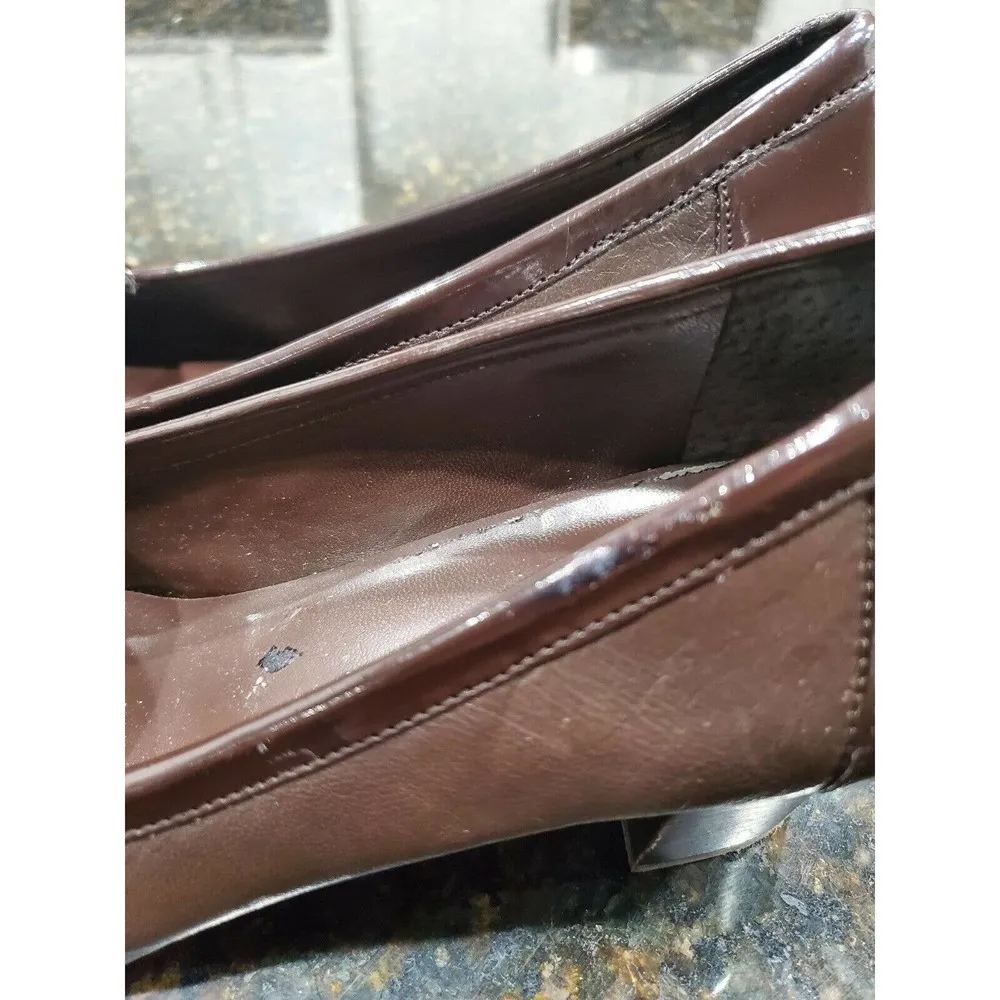 Lauren Ralph Lauren Women's Brown Leather Closed Toe Casual Flats Size US 9.5B - Image 10