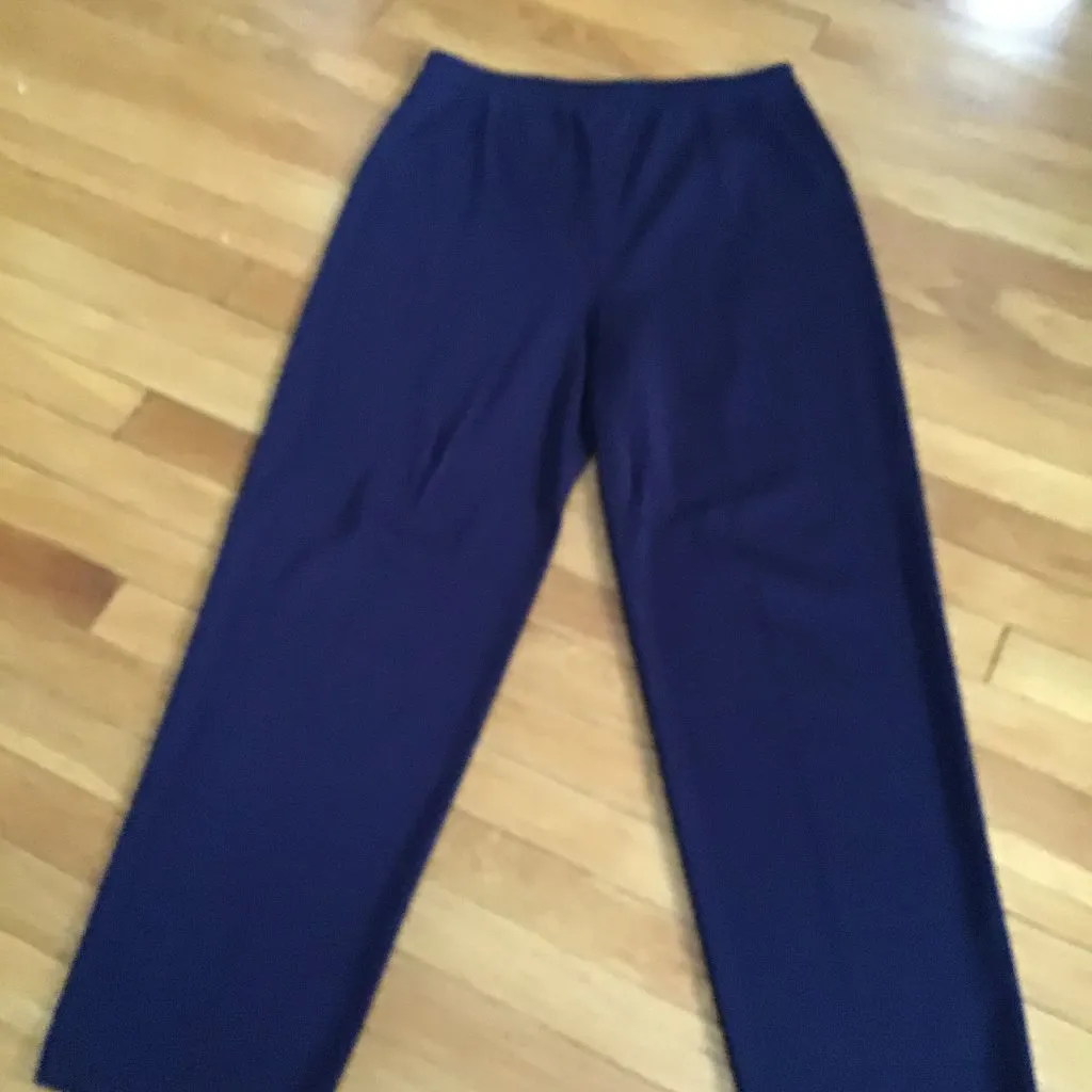 EXCLUSIVELY MISOOK BLUE ACRYLIC WIDE LEG PANTS. XL - Image 4