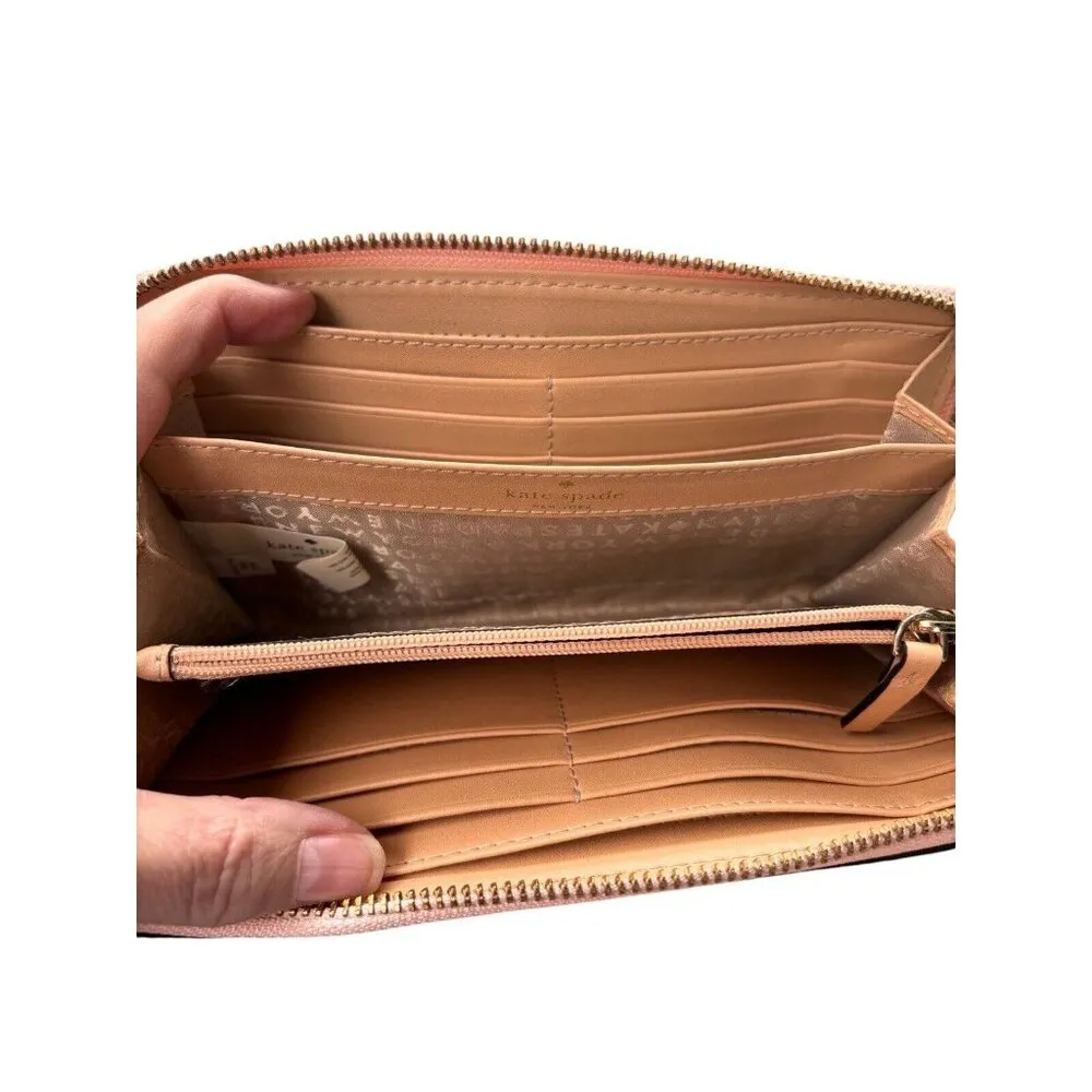 Kate Spade zip around continental Leather wallet Tiffany Pink - Image 7