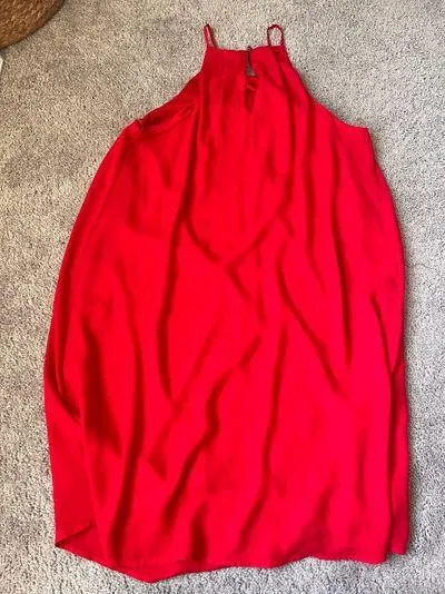 Red Cocktail Dress Size L - Image 3