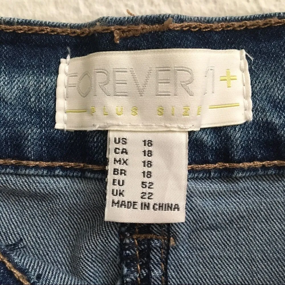 Forever 21 denim raw hem micro mini skirt 18 - Image 4