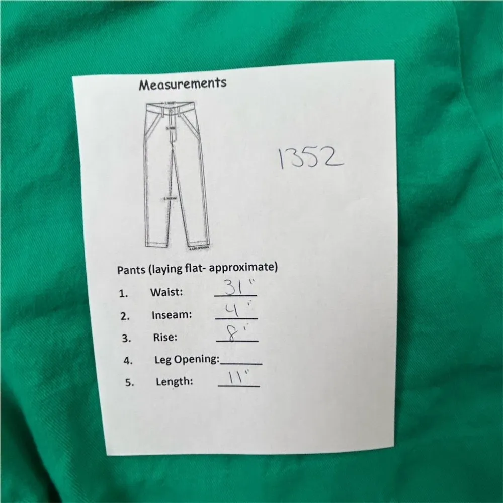 J.Crew Women's Green Scallop Hem Chino Shorts Size 4 Casual Summer - Image 5