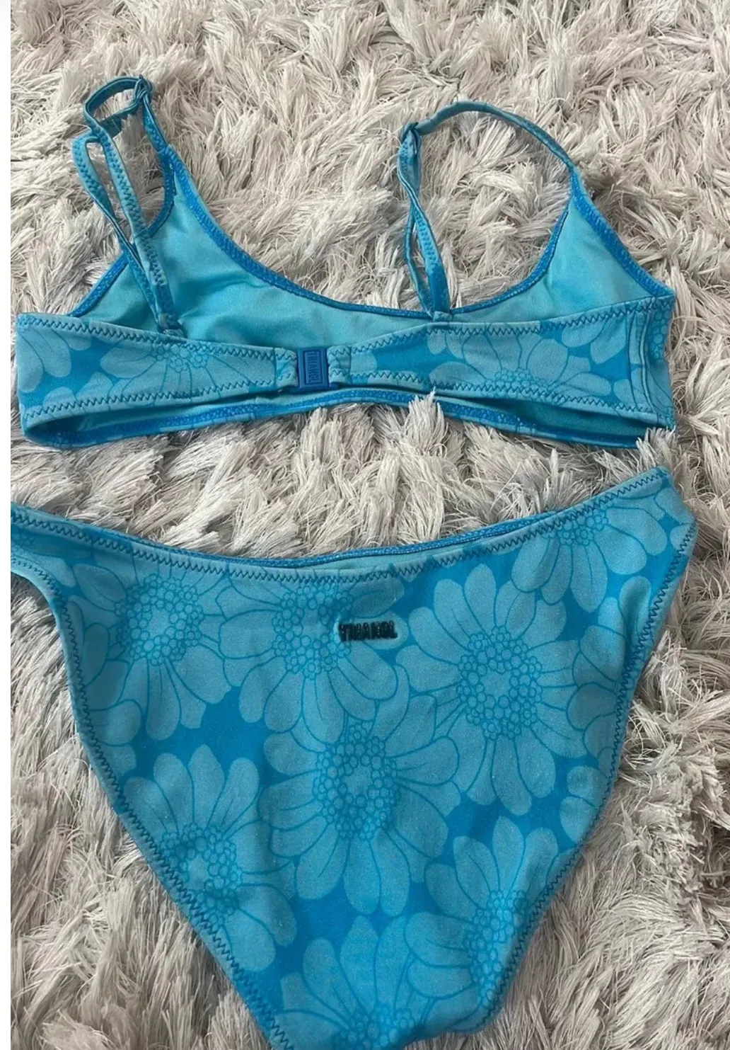 Swimwear | Blue Floral Cheeky bottoms - Image 4