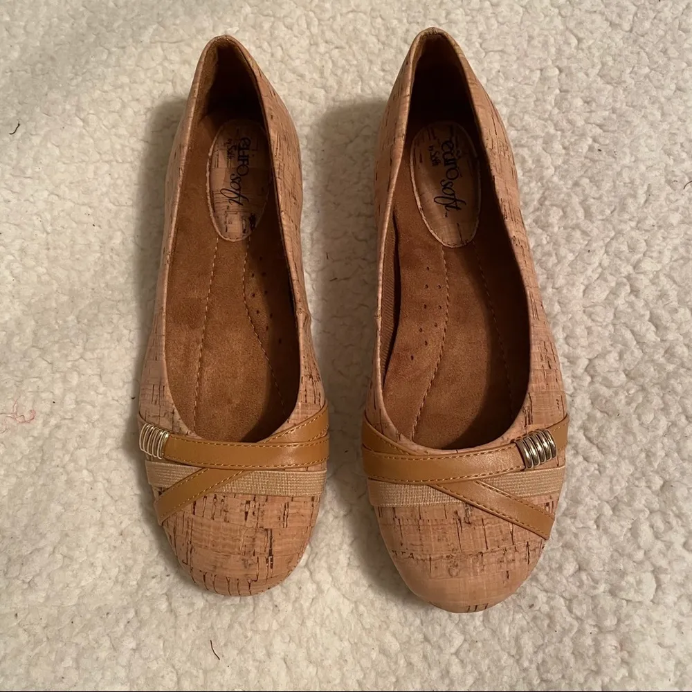 Eurosoft Shaina Flats Tan Size 7 - Image 3