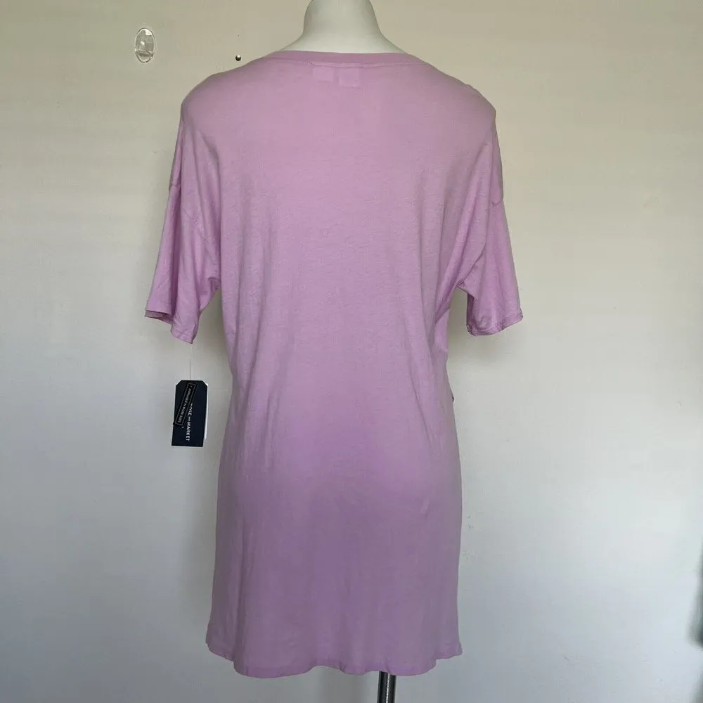 Melrose and Market Hi low T-Shirt Top SMALL Purple Split Side leggings wear - Image 6