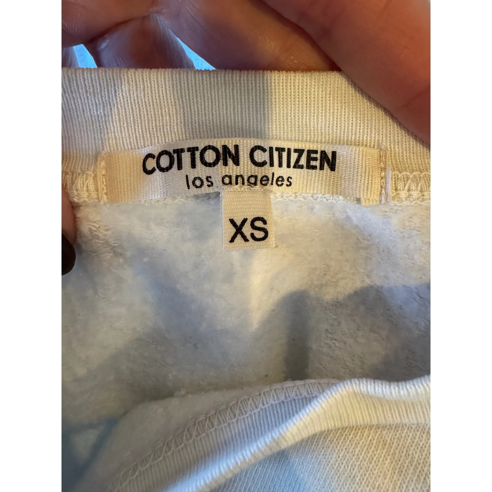 Cotton Citizen Sweatshirt Wonen XS Ivory Zipper‎ Sides Crew Neck Athleisure - Image 9