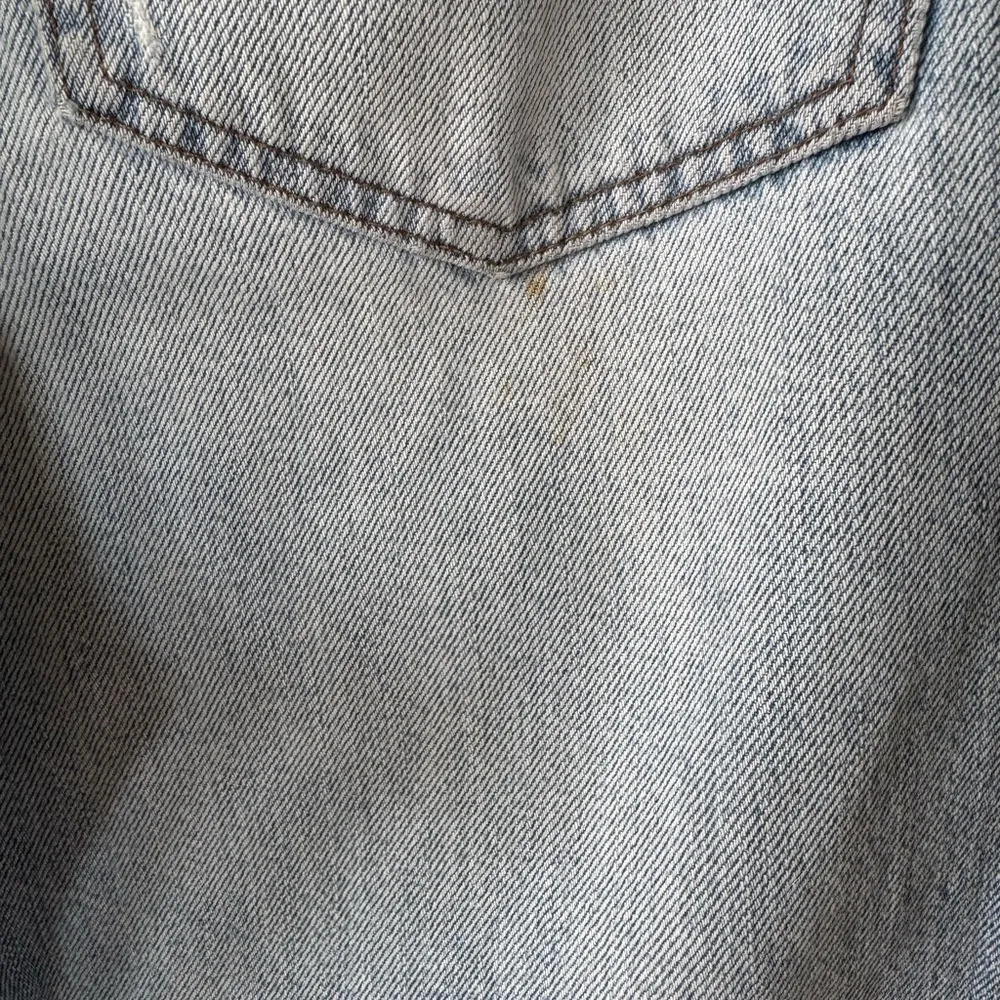 Madewell Light Wash Perfect Vintage Ripped Distressed Baggy Cuffed Jeans Size 28 - Image 9